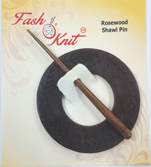 Circle Rosewood Shawl Pin