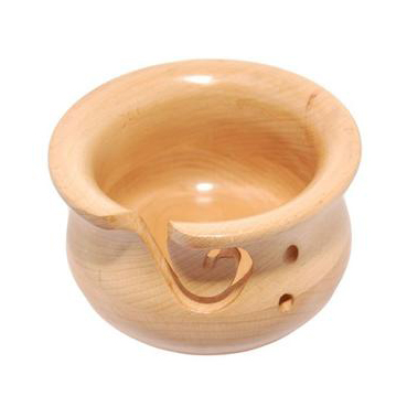 Curvy Sheesham wood yarn bowl — Hobby & Crafts LLC
